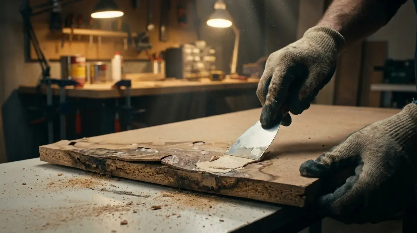 ترمیم ام دی اف اب خورده