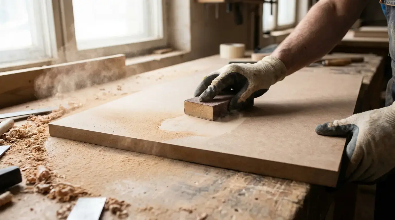 گام 3: سنباده‌زنی و صاف کردن سطح