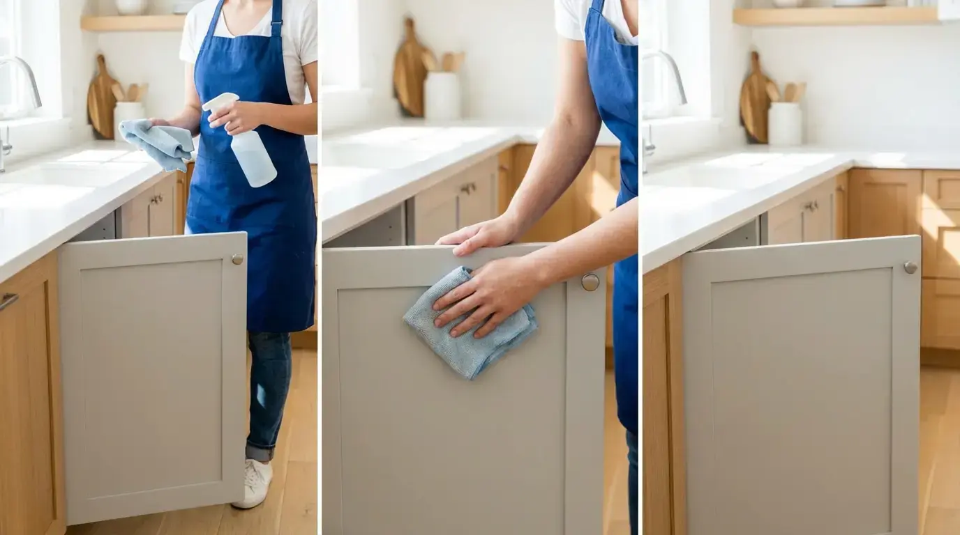 راهنمای گام به گام پاک کردن چربی از کابینت ام دی اف