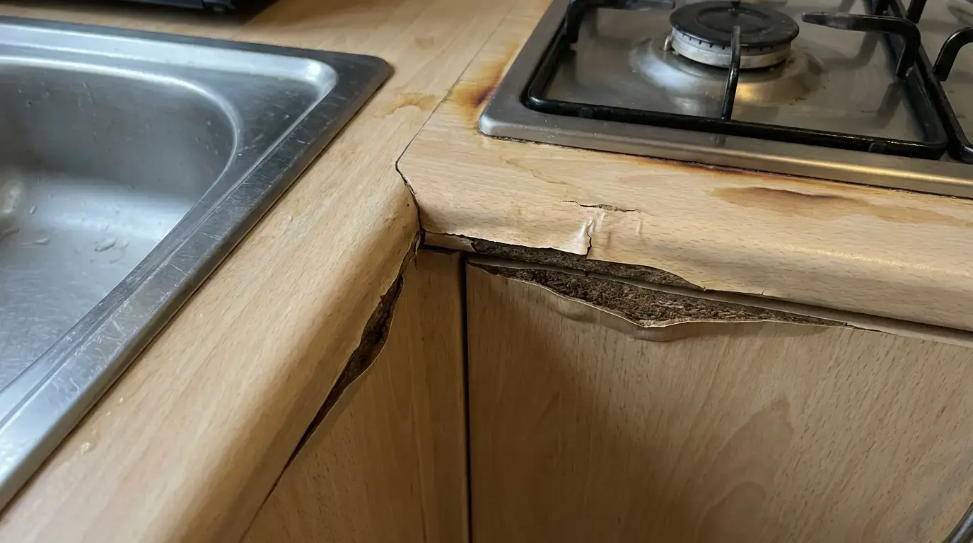 بلند شدن روکش کابینت ام دی اف