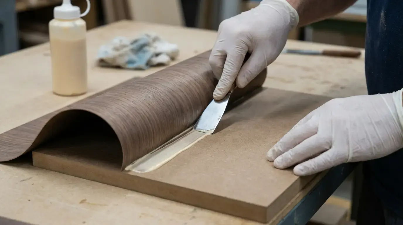 نحوه چسباندن و ترمیم روکش ام دی اف