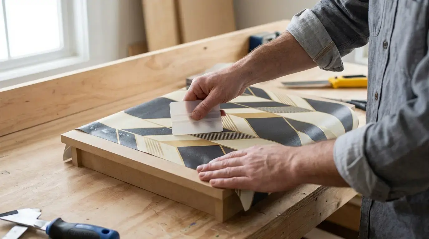 تغییر رنگ کابینت با برچسب