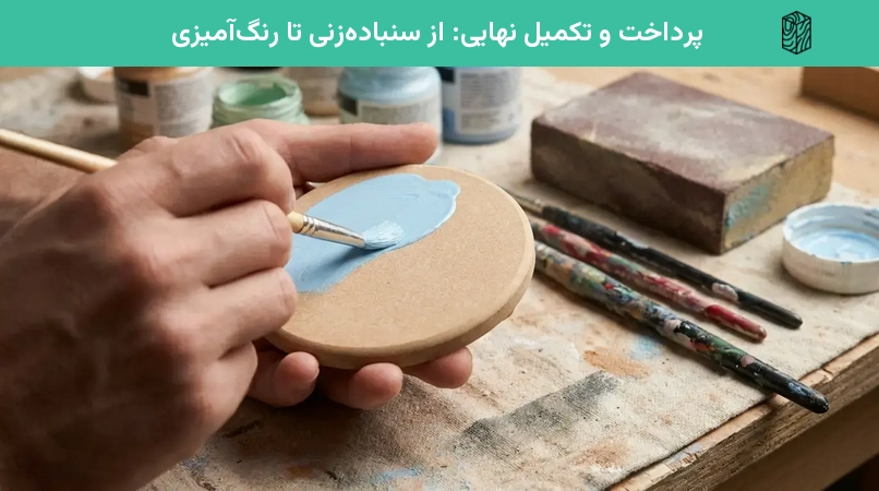 پرداخت و تکمیل نهایی: از سنبادهزنی تا رنگآمیزی