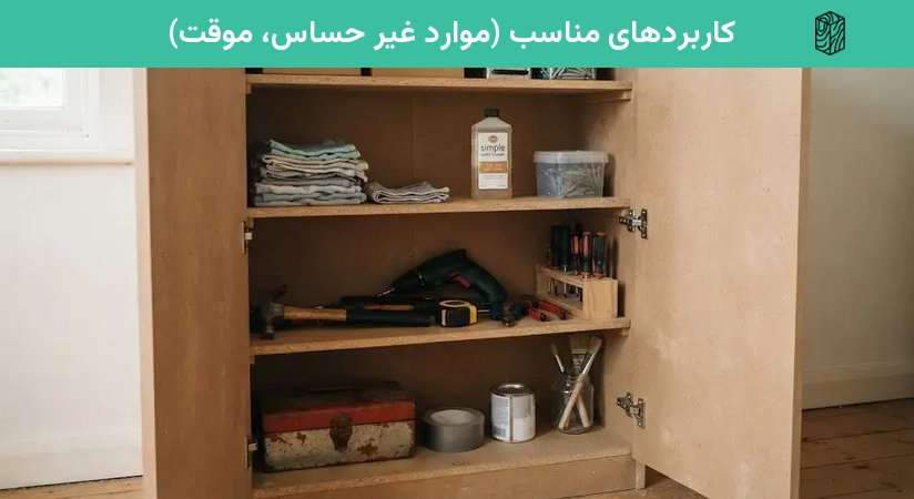 کاربردهای مناسب (موارد غیر حساس، موقت)