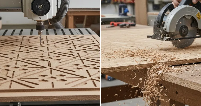 قابلیت ابزارخوری، برش و پیچ‌خوری در نئوپان و ام دی اف