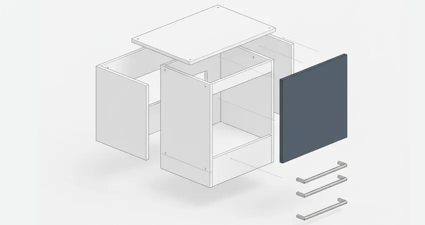 هر ورق ام دی اف چند متر کابینت میدهد
