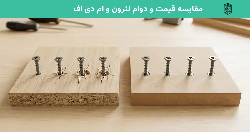 مقایسه قیمت و دوام لترون و ام دی اف