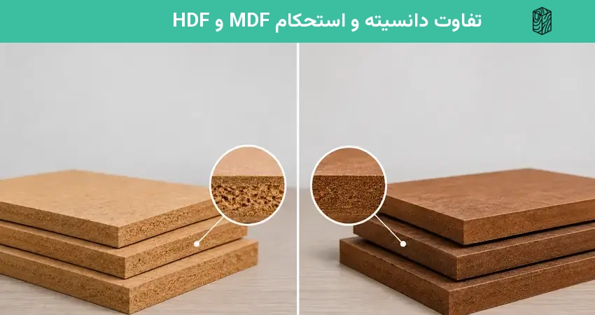 تفاوت دانسیته و استحکام MDF و HDF
