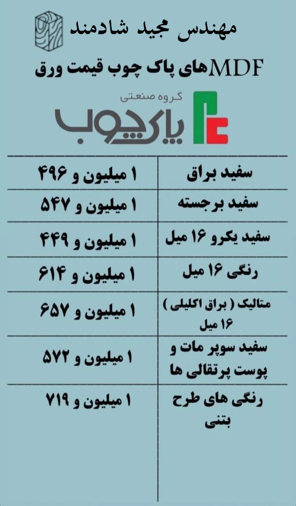 قیمت ام دی اف