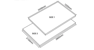 ابعاد ورق ام دی اف